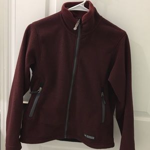 REI Women’s Size S Burgundy Fleece Sweater Jacket